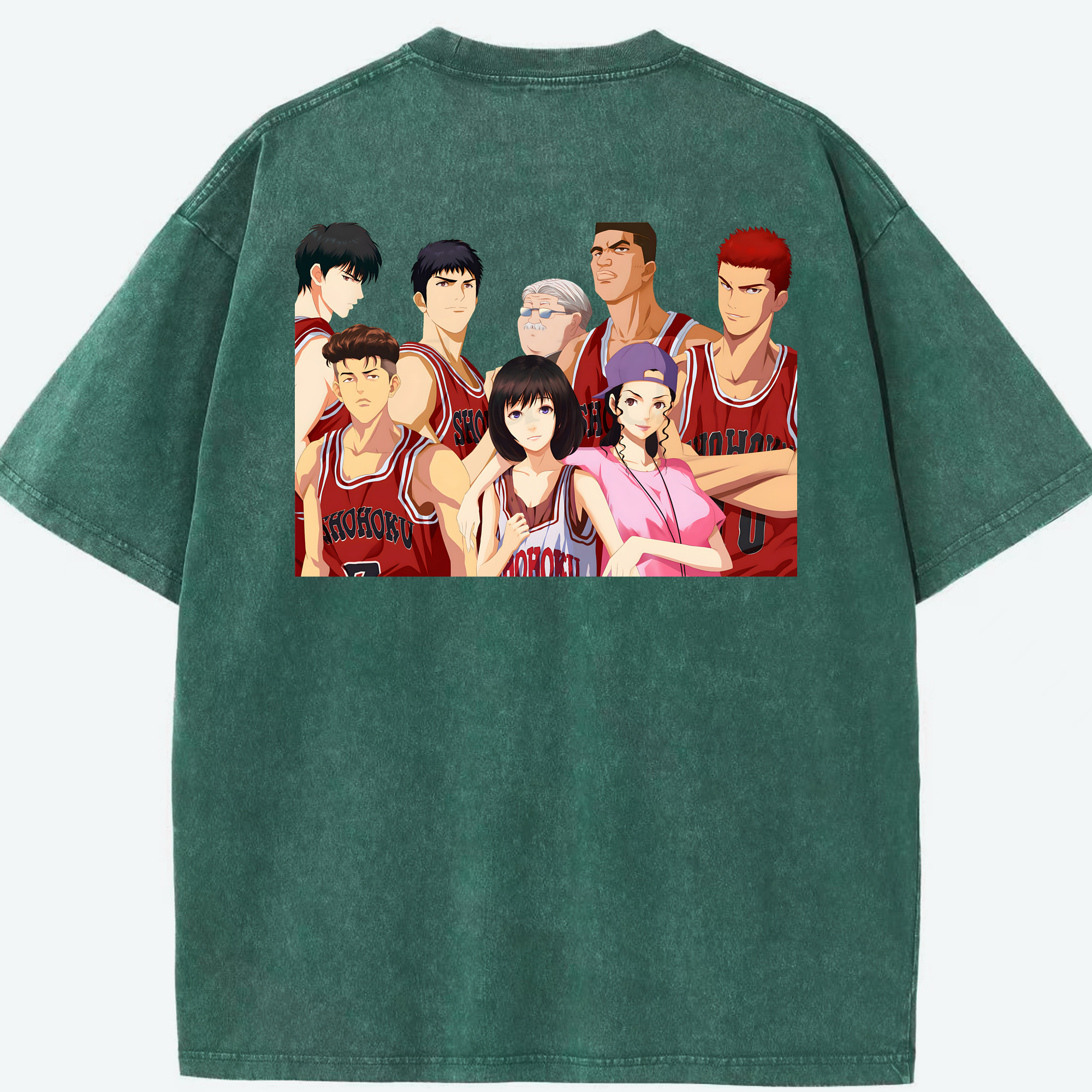 （画像用） SLAM DUNK／スラムダンク 綿100% ヴィンテージ風 半袖Tシャツ（背面プリント）